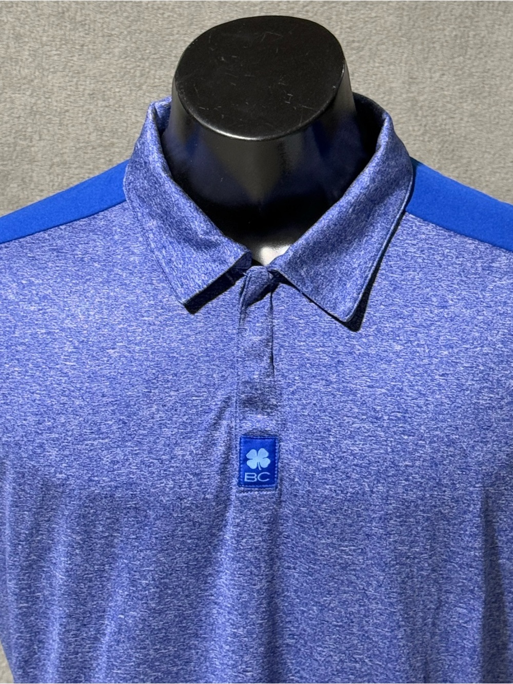 Black Clover Live Lucky Blue Golf Polo Short Sleeve Shirt Men's Size Large L